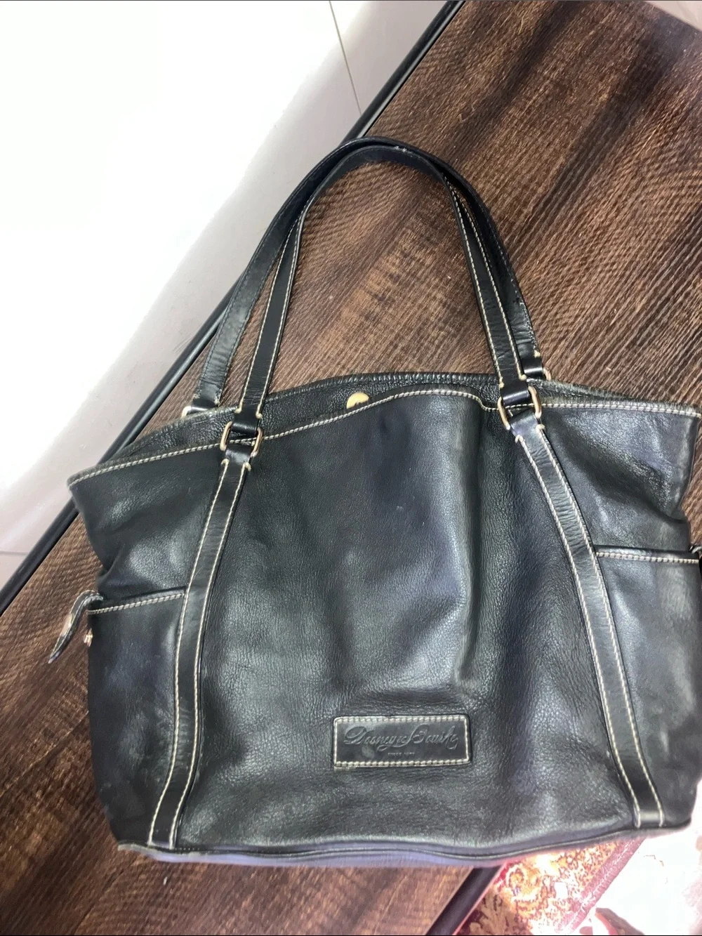 Dooney and Bourke Black Leather large Tote Bag